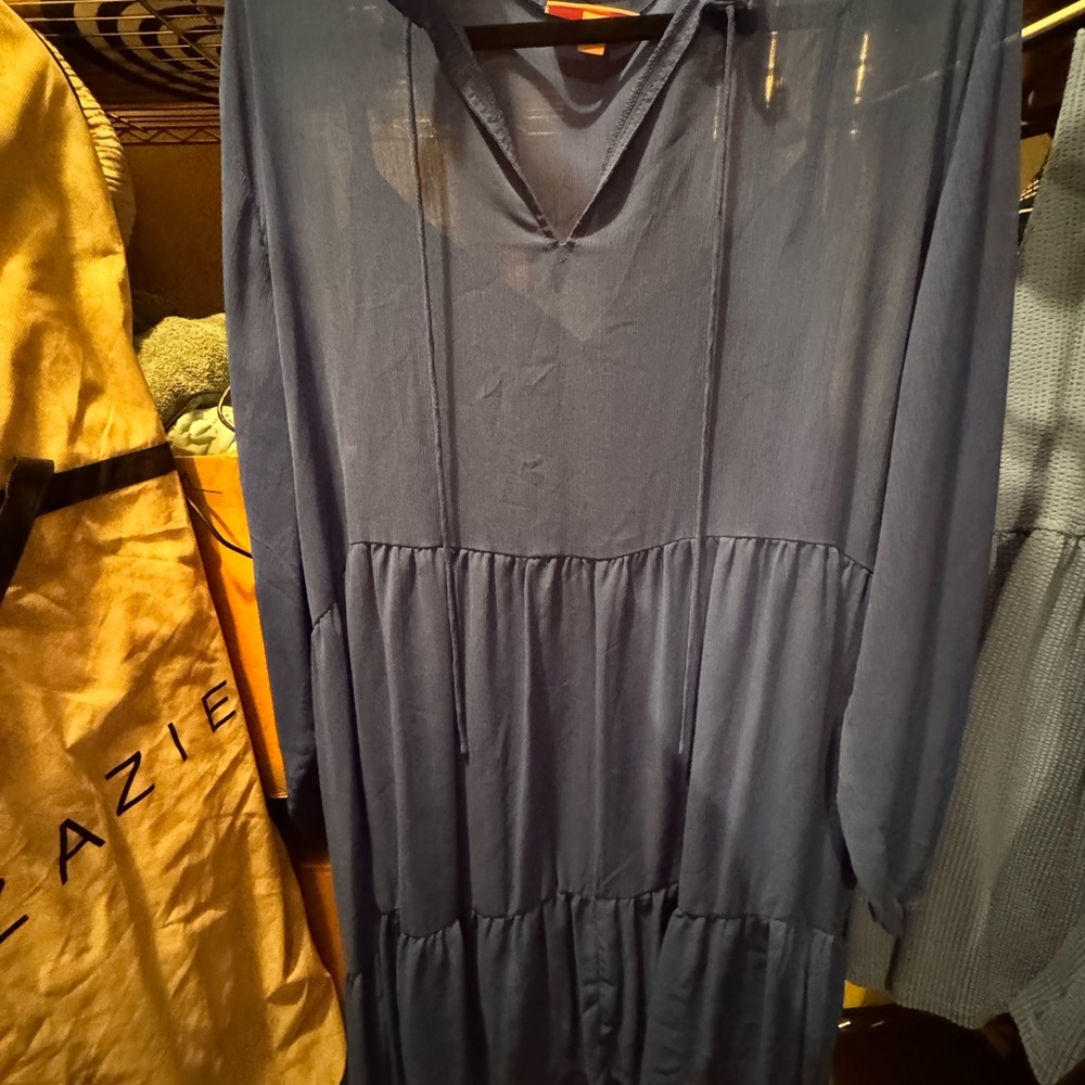 EVRI Royal Blue Ruffled Dress